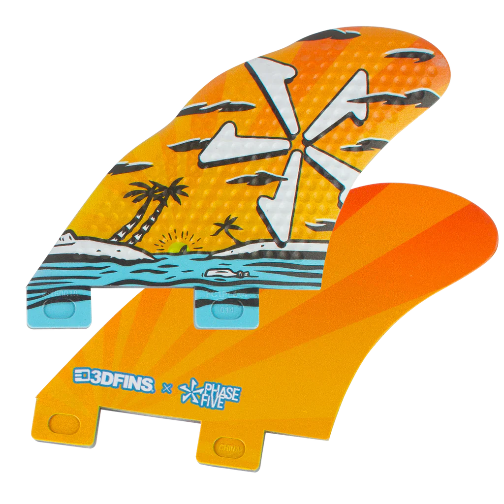 PHASE FIVE 3D SPEED BASE TWIN FIN SET
